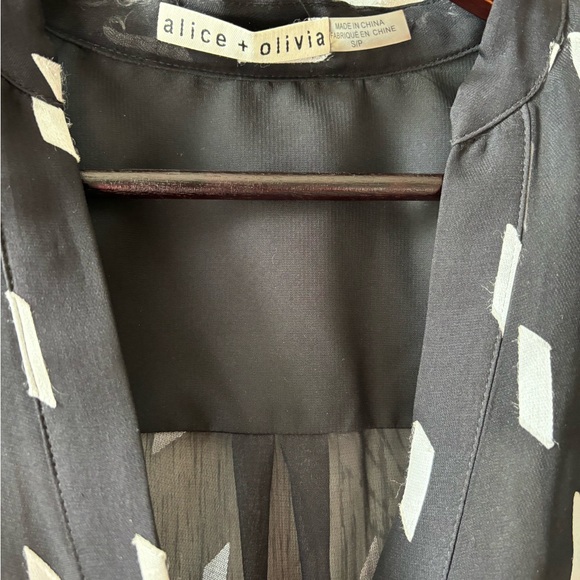 Alice + Olivia sheer black blouse - Picture 6 of 10